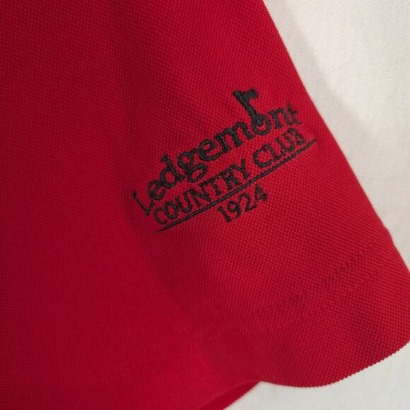 FootJoy Polo Mens XXL Red Ledgemont Club Short Sleeve Performance Golf Shirt - Picture 5 of 12